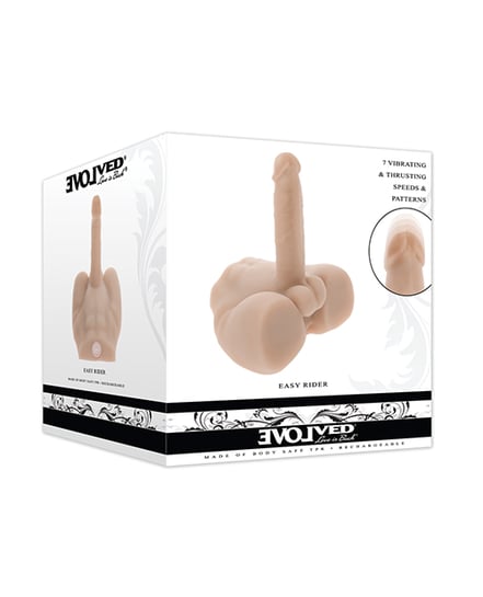 Evolved Easy Rider Thrusting & Vibrating Life-Like Dildo – Light by Evolved product image