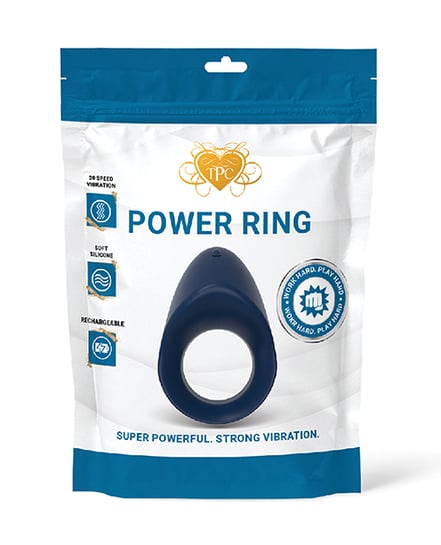 Power Ring Vibrating Cock Ring – Blue by The Pleasure Company product image