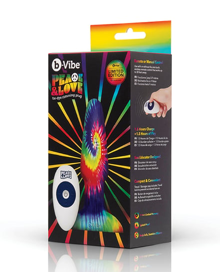 b-Vibe Peace & Love Tie-Dye Rimming Plug – Special Edition by b-vibe product image