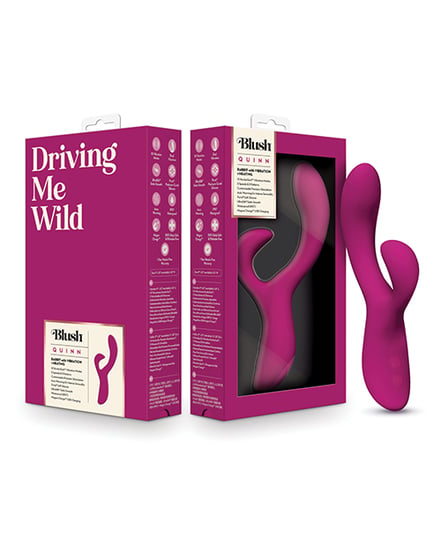 Blush Quinn Rabbit Vibrator – Burgundy by Blush Novelties product image