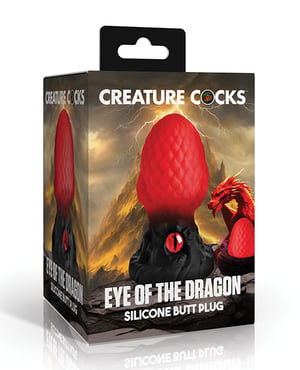 Creature Cocks – Eye of the Dragon Silicone Butt Plug – Red by Creature Cocks product image