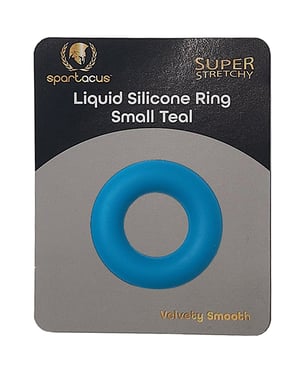 Spartacus Liquid Silicone Cock Ring Small – Teal by Spartacus product image