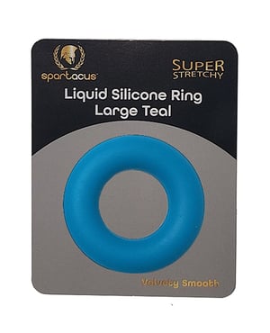 Spartacus Liquid Silicone Cock Ring Large – Teal by Spartacus product image