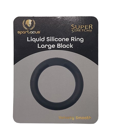 Spartacus Liquid Silicone Cock Ring Large – Black by Spartacus product image