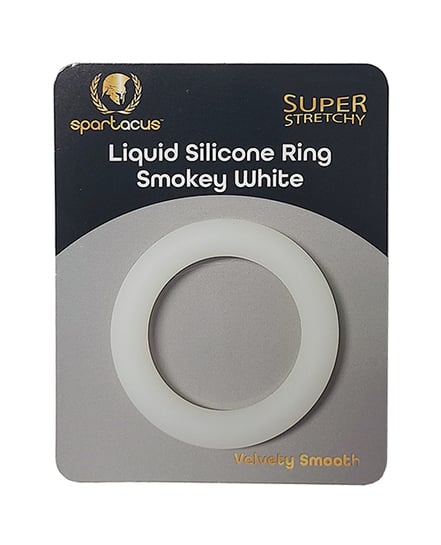 Spartacus Liquid Silicone Cock Ring – Smokey White by Spartacus product image