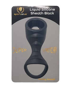 Spartacus Liquid Silicone Cock and Ball Sheath – Black by Spartacus product image