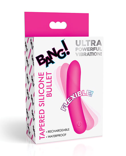 Bang! Tapered Flexible Silicone Bullet – Pink by Bang! product image