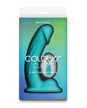 Colours Curve Vibrating 6″ Dildo – Teal by Colours product image