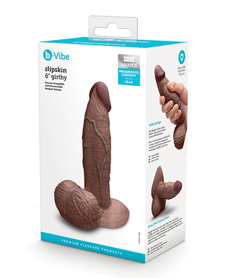 b-Vibe Slipskin 6″ Girthy – Brown by b-vibe product image