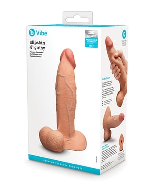 b-Vibe Slipskin 8″ Girthy – Mocha by b-vibe product image