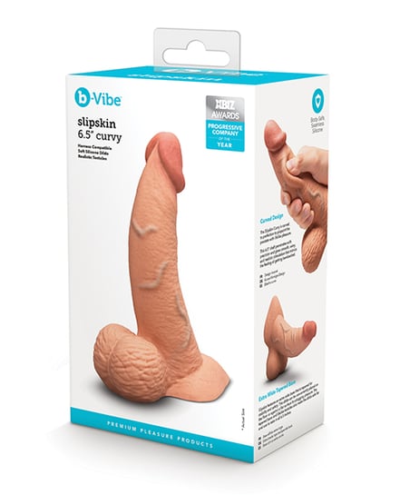 b-Vibe Slipskin 6.5″ Curvy – Mocha by b-vibe product image