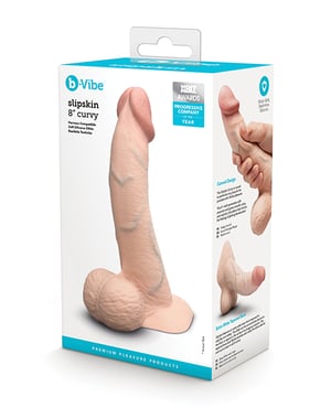 b-Vibe Slipskin 8″ Curvy – Cream by b-vibe product image