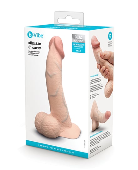 b-Vibe Slipskin 8″ Curvy – Cream by b-vibe product image