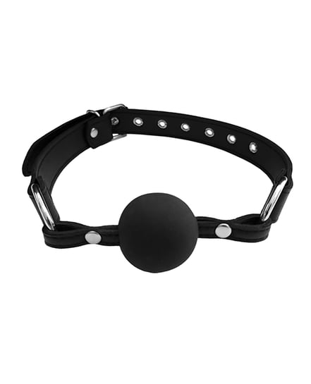 Rouge Fetish Play Vegan Leather Ball Gag – Black by Rouge product image