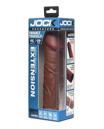 Curve Toys Jock Enhancers 1.5″ Silicone Penis Extension Sleeve – Dark by Jock product image