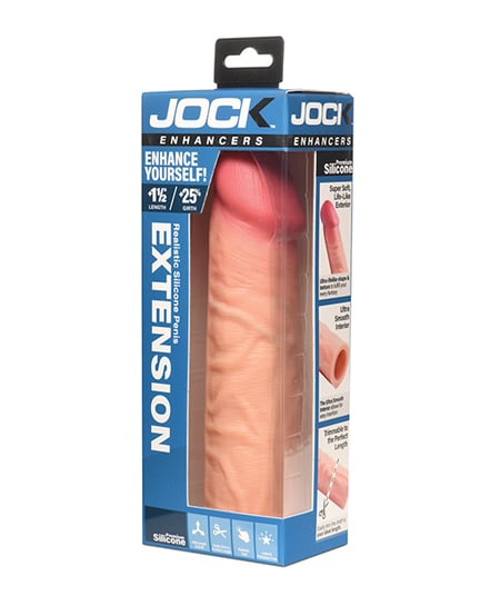 Curve Toys Jock Enhancers 1.5″ Silicone Penis Extension Sleeve – Light by Jock product image