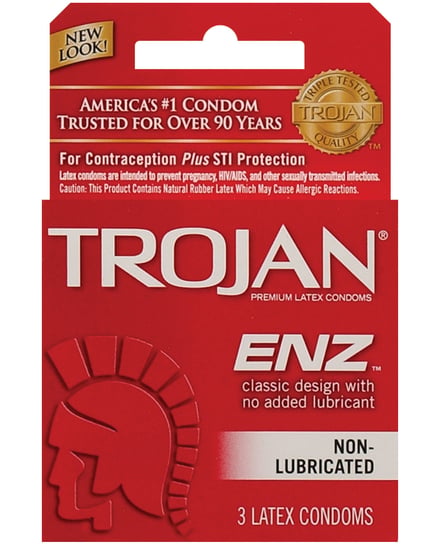 Trojan Enz Non-Lubricated – Box of 3 by Trojan product image