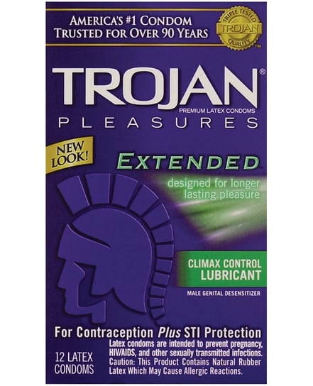 Trojan Extended Pleasure Condoms – Box of 12 by Trojan product image
