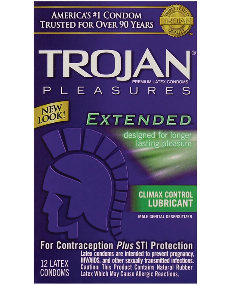 Trojan Extended Pleasure Condoms – Box of 12 by Trojan product image