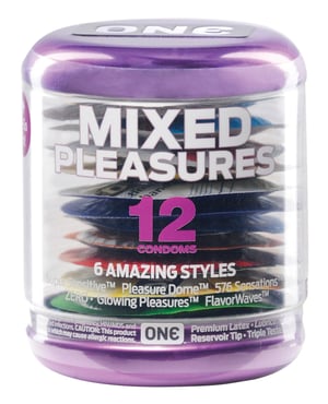 One Mixed Pleasures Condoms – Jar of 12 by One product image