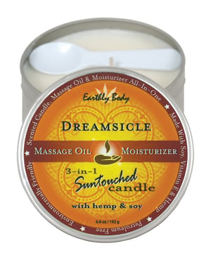 Earthly Body Suntouched Hemp Candle – 6 oz Round Tin Dreamsicle by Earthly Body product image