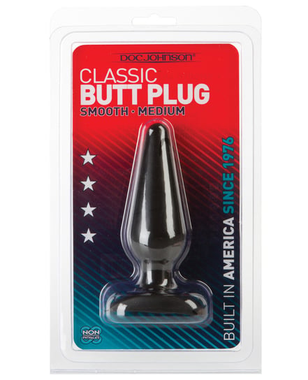 Classic Butt Plug – Medium Black by Doc Johnson product image