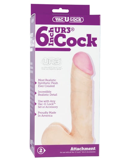 Vac-U-Lock 6″ ULTRASKYN Cock & Balls Attch. – White by Vac-U-lock product image