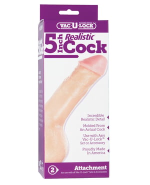 Vac-U-Lock 5″ Realistic – White by Vac-U-lock product image
