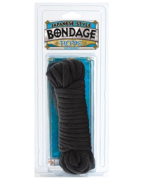 Japanese Style Bondage Cotton Rope – Black by Doc Johnson product image