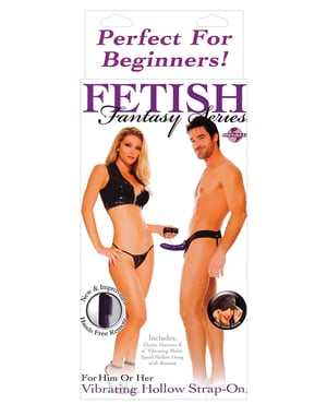 Fetish Fantasy Series for Him or Her Vibrating Hollow Strap-On – Purple by Fetish Fantasy Series product image