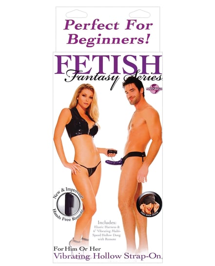 Fetish Fantasy Series for Him or Her Vibrating Hollow Strap-On – Purple by Fetish Fantasy Series product image