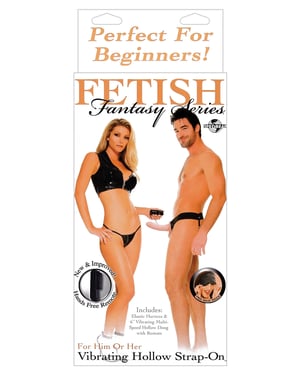 Fetish Fantasy Series for Him or Her Vibrating Hollow Strap-On – Flesh by Fetish Fantasy Series product image