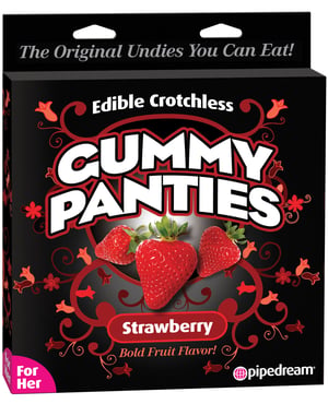 Edible Crotchless Gummy Panty – Strawberry by Pipedream Products product image