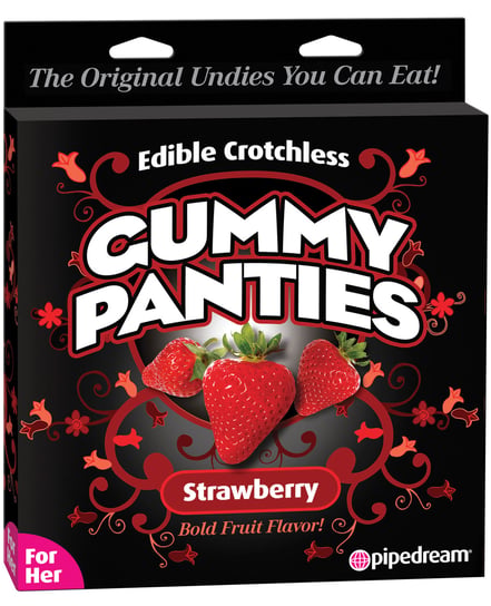 Edible Crotchless Gummy Panty – Strawberry by Pipedream Products product image