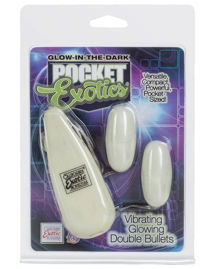 Pocket Exotics Glow In The Dark Double Bullets by Pocket Exotics product image
