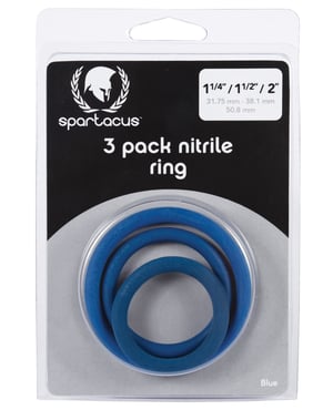 Spartacus Nitrile Cock Ring Set – Blue Pack of 3 by Spartacus product image