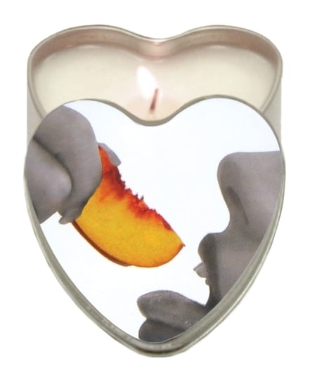 Earthly Body Suntouched Hemp Edible Candle – 4.7 oz Heart Tin Peach by Earthly Body product image