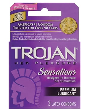 Trojan Her Pleasure Condoms – Box of 3 by Trojan product image