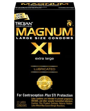 Trojan Magnum XL Lubricated Condoms – Box of 12 by Trojan product image