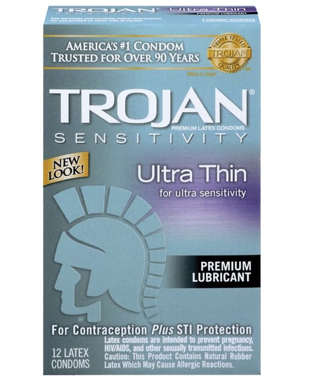 Trojan Ultra Thin Condoms – Box of 12 by Trojan product image