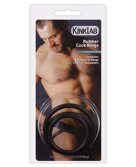 KinkLab Rubber Cock Ring – Pack of 3 by Kinklab product image