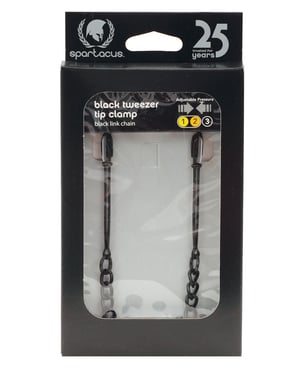 Spartacus Adjustable Black Tweezer Nipple Clamps w/Chain by Spartacus product image