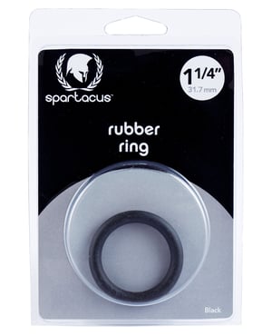Spartacus 1.25″ Rubber Cock Ring – Black by Spartacus product image