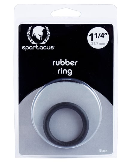Spartacus 1.25″ Rubber Cock Ring – Black by Spartacus product image