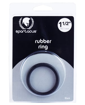 Spartacus 1.5″ Rubber Cock Ring – Black by Spartacus product image