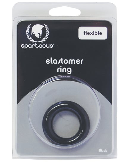 Spartacus Elastomer Relaxed Fit Cock Ring – Black by Spartacus product image
