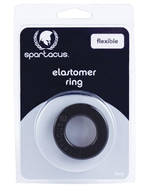 Spartacus Elastomer Cock Ring – Metro Black by Spartacus product image