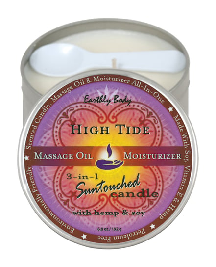 Earthly Body Suntouched Hemp Candle – 6 oz Round Tin High Tide by Earthly Body product image