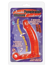 Double Penetrator Ultimate Cockring – Red by Nasstoys product image