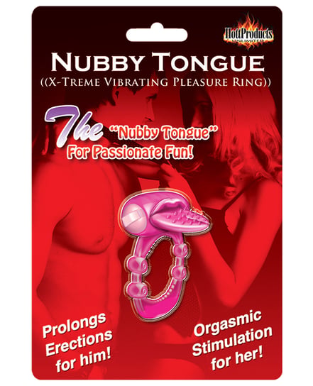 Nubby Tongue X-Treme Vibrating Pleasure Ring – Magenta by X-Treme Vibe product image